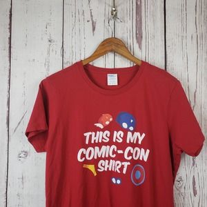 This Is My Comic Con T Shirt Unisex T Shirt Size XL Short Sleeve Cotton Red